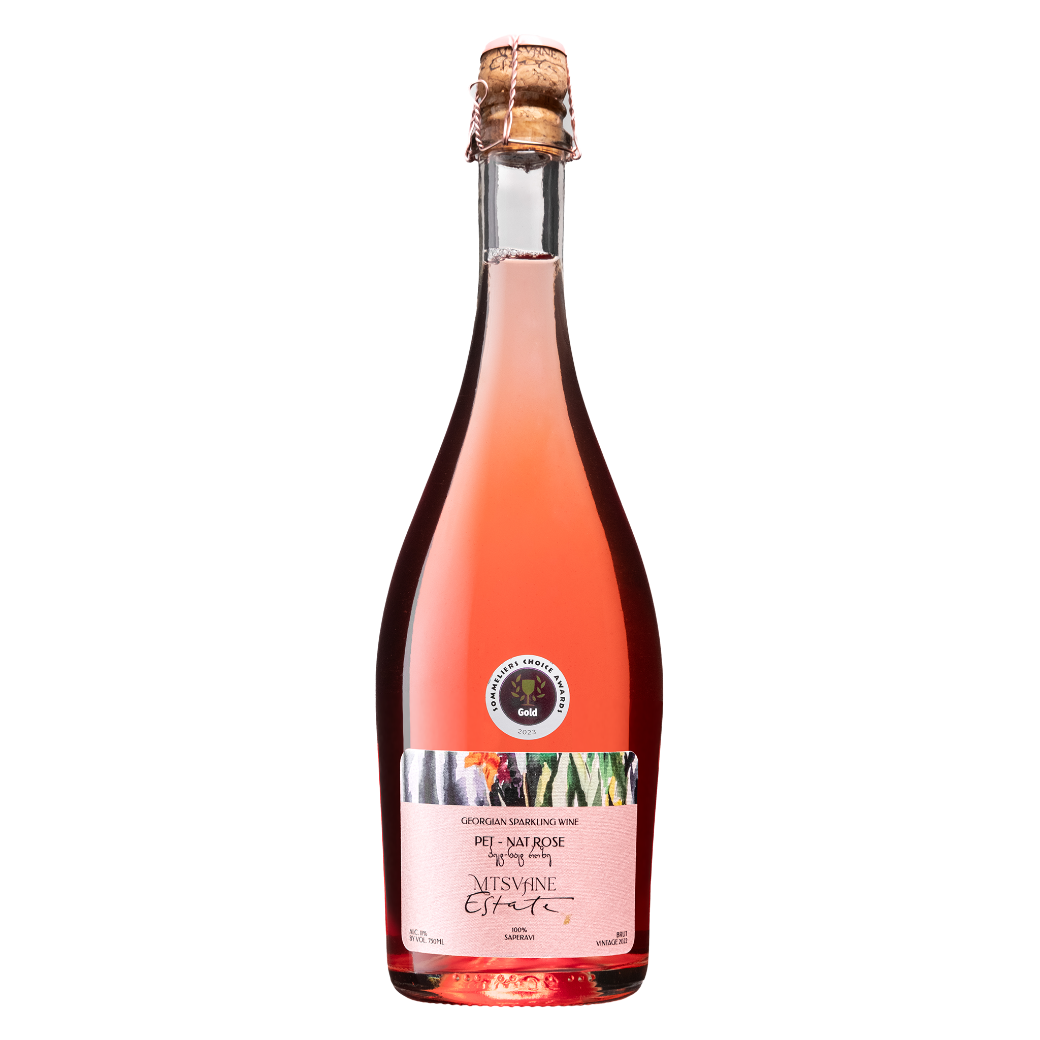 Mtsvane Estate Georgian Sparkling - Pet-Nat Saperavi Rose 2022