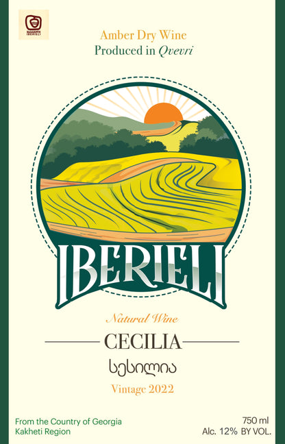 Iberieli Cecilia 2022 (Rkatsiteli, Mtsvane) Qvevri Dry Amber (Orange) Wine