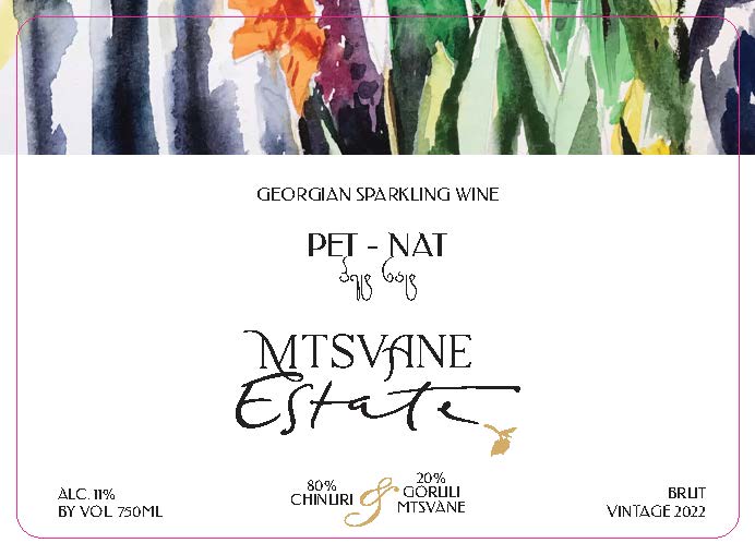 Mtsvane Estate Georgian Sparkling - Pet-Nat Chinuri Goruli Mtsvane 2023