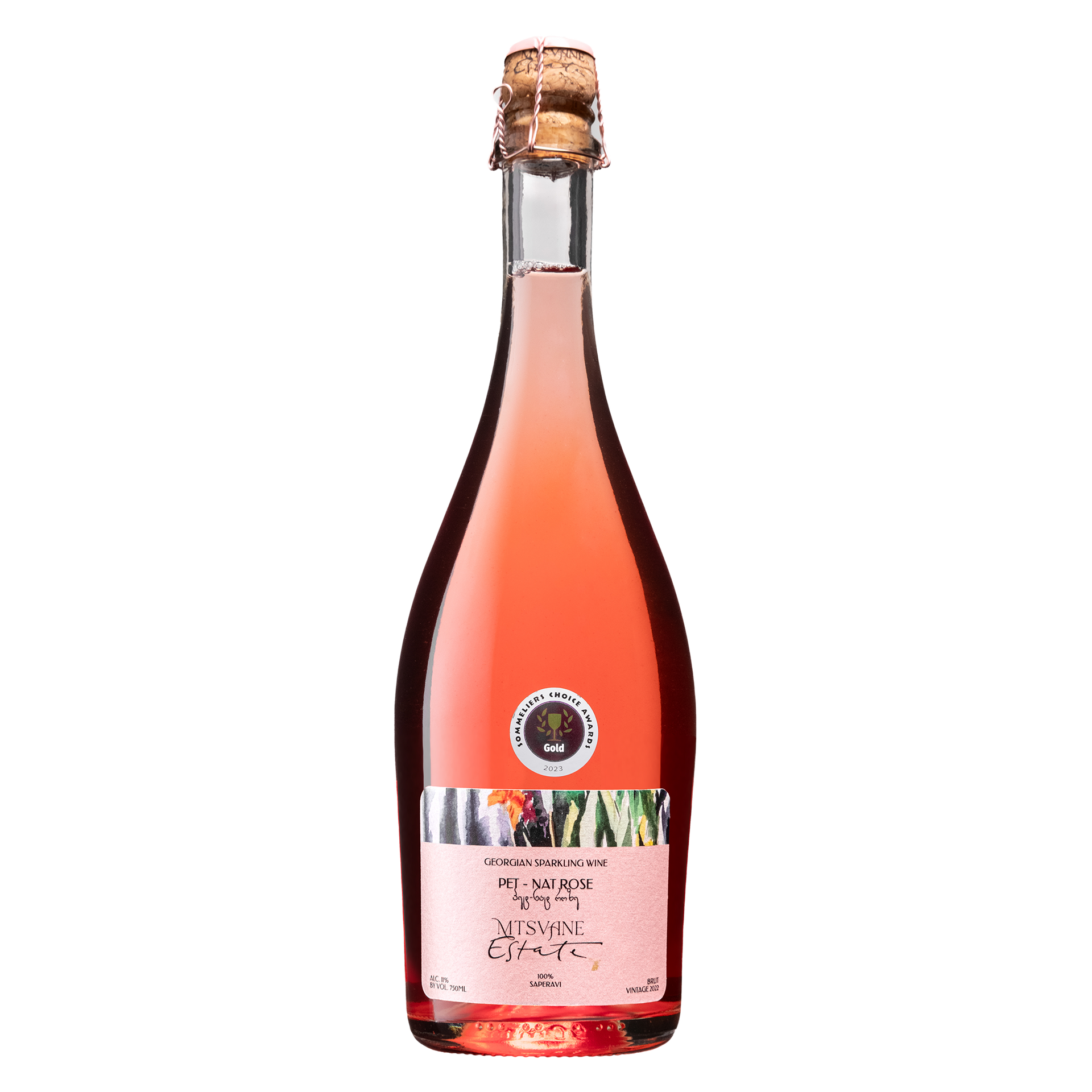 Mtsvane Estate Georgian Sparkling - Pet-Nat Saperavi Rose 2022