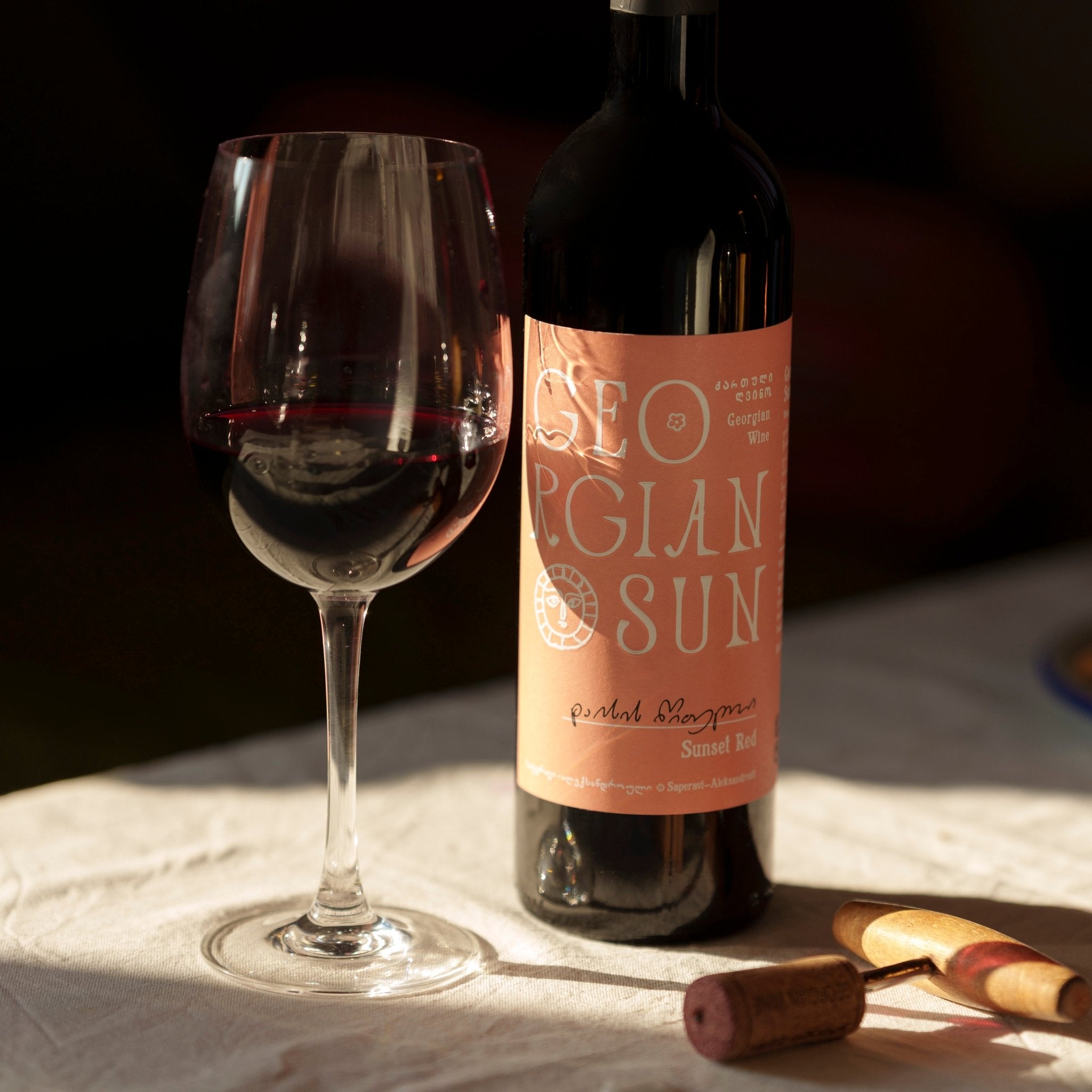 Georgian Sun 'SUNSET RED' Saperavi-Aleksandrouli 2023 – Ghvinos Wines