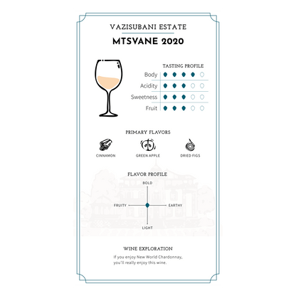 Vazisubani Estate: Estate Collection Mtsvane 2020 - Ghvinos Wines