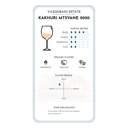 Vazisubani Estate Kakhuri Mtsvane 2021 - Ghvinos Wines